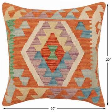 Tribal Aguilar Turkish Hand-Woven Kilim Pillow